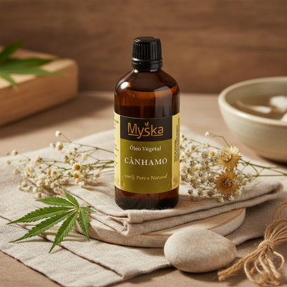 Óleo Vegetal de Cânhamo Puro | Hidratação e Regeneração da Pele – Myska