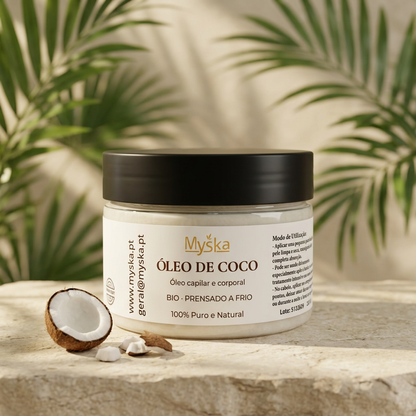 Óleo de Coco Myska — Óleo Puro para Cuidado Corporal e Capilar
