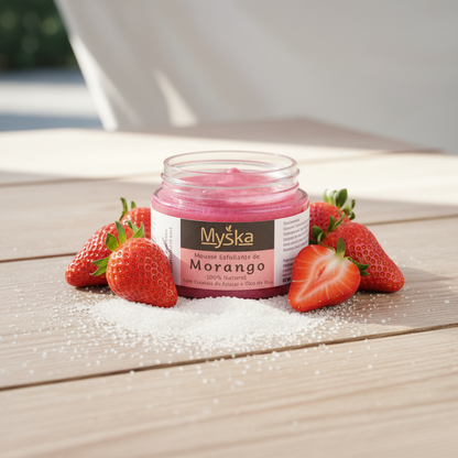 Mousse Esfoliante Morango | Esfoliação Delicada e Hidratação – Myska