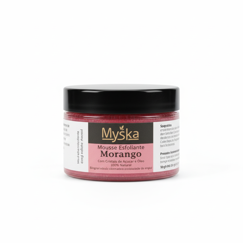 Mousse Esfoliante Morango | Esfoliação Delicada e Hidratação – Myska