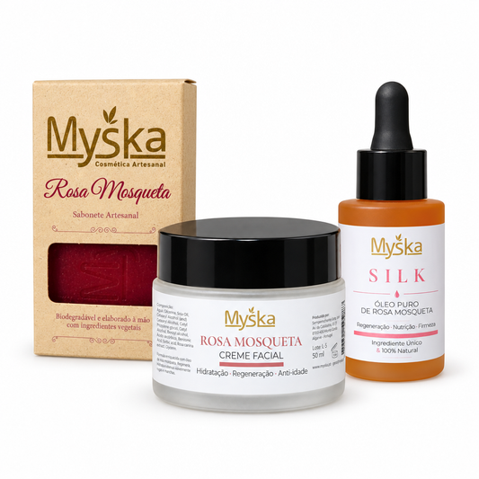 Conjunto Facial Rosa Mosqueta | Regeneração e Luminosidade Natural – Myska